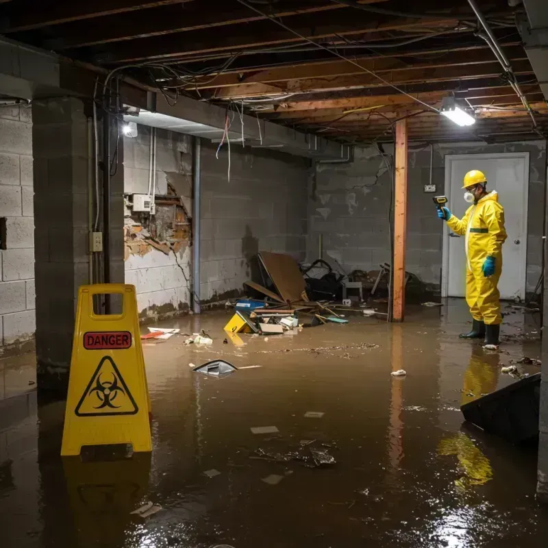 Flooded Basement Electrical Hazard in Millbourne, PA Property